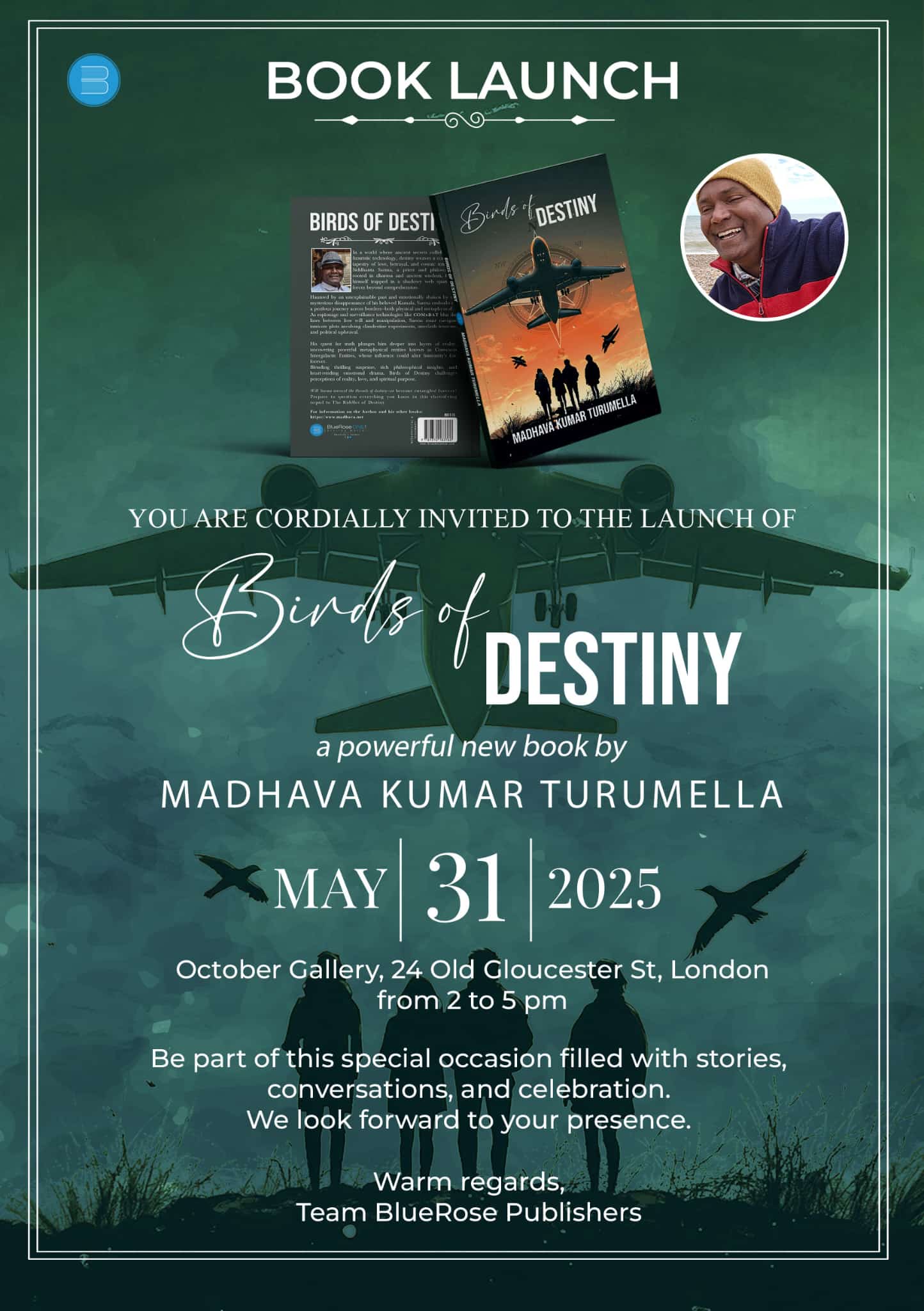 Birds of Destiny London book launch invitation