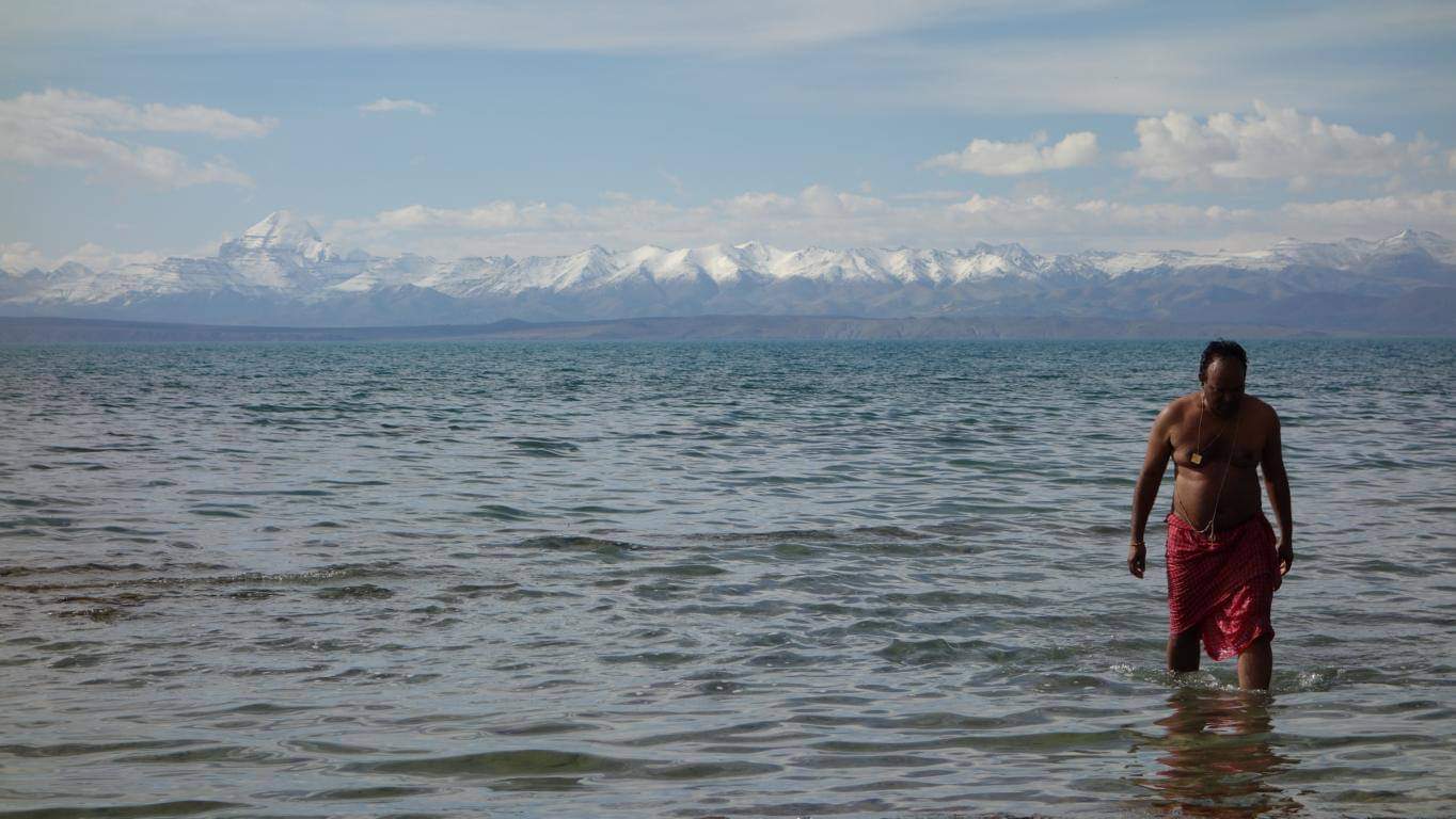 Lake Mansarovar during Madhava Turumella's Kailash Yatra in 2013